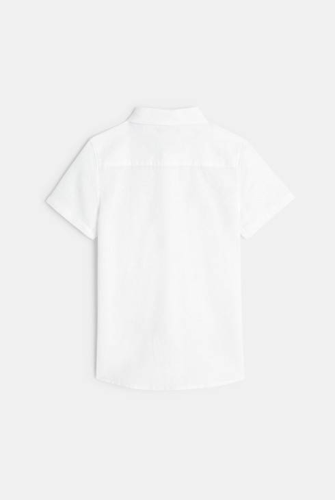 Chemisette chic unie blanche garçon