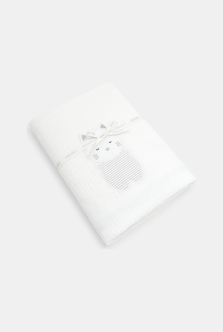 Couverture gaze et coton chat naissance 1