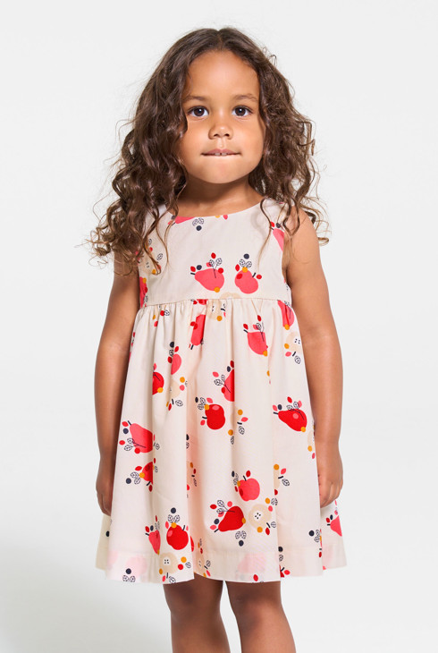 Vestido de tirantes gofrado y bombacho rosa bebé niña 1