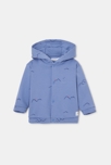 Sweat pressionné à capuche en molleton bleu mixte Absorba 1