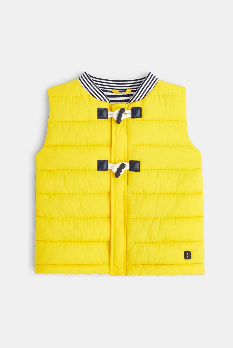 Gesteppte, ärmellose Steppjacke Gelb Baby Jungen 1