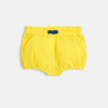 Short élastiqué gaze de coton jaune bébé fille