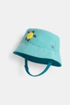 Bob réversible anti UV à rayures bleu bébé garçon 2