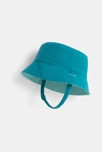 Bob réversible anti UV à rayures bleu bébé garçon 3