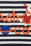 Sweat molleton rayé chat astronaute bleu bébé garçon 2