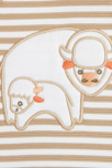 Gilet à capuche zippé rayures fantaisie blanc bébé garçon 3