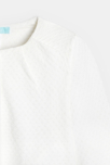 Gilet en maille effet pois blanc bébé fille 2