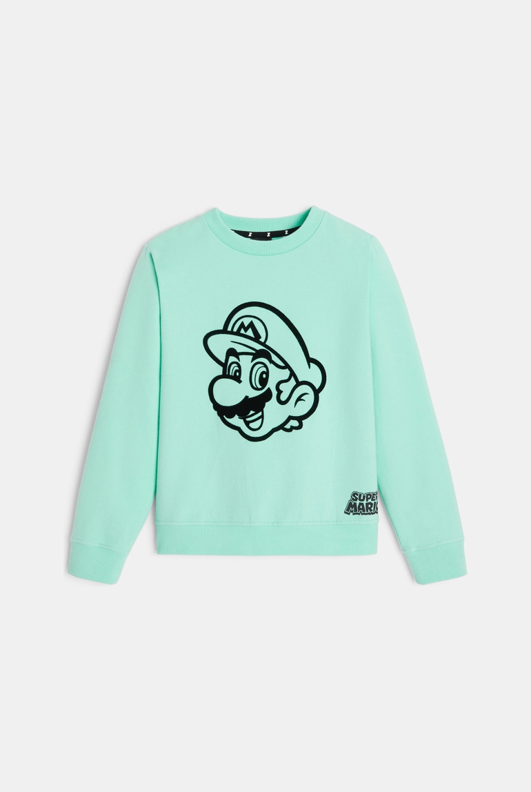 Sweat Super Mario vert mixte 1