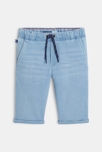 Bermuda slim en jean bleu garçon