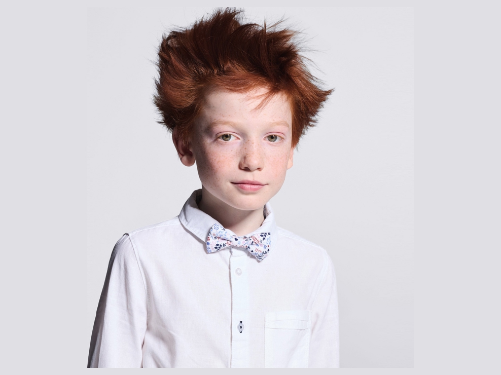 Chemise unie en lin blanc garçon 1