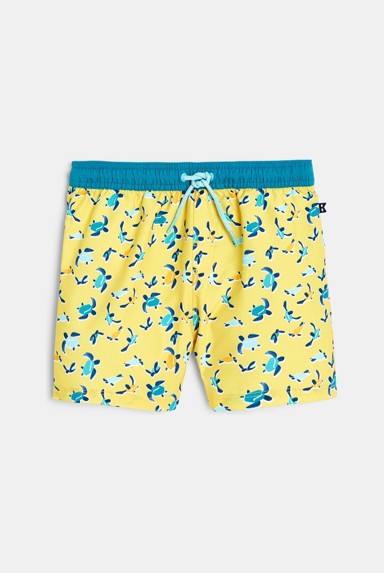 Short de bain imprimé jaune garçon 1
