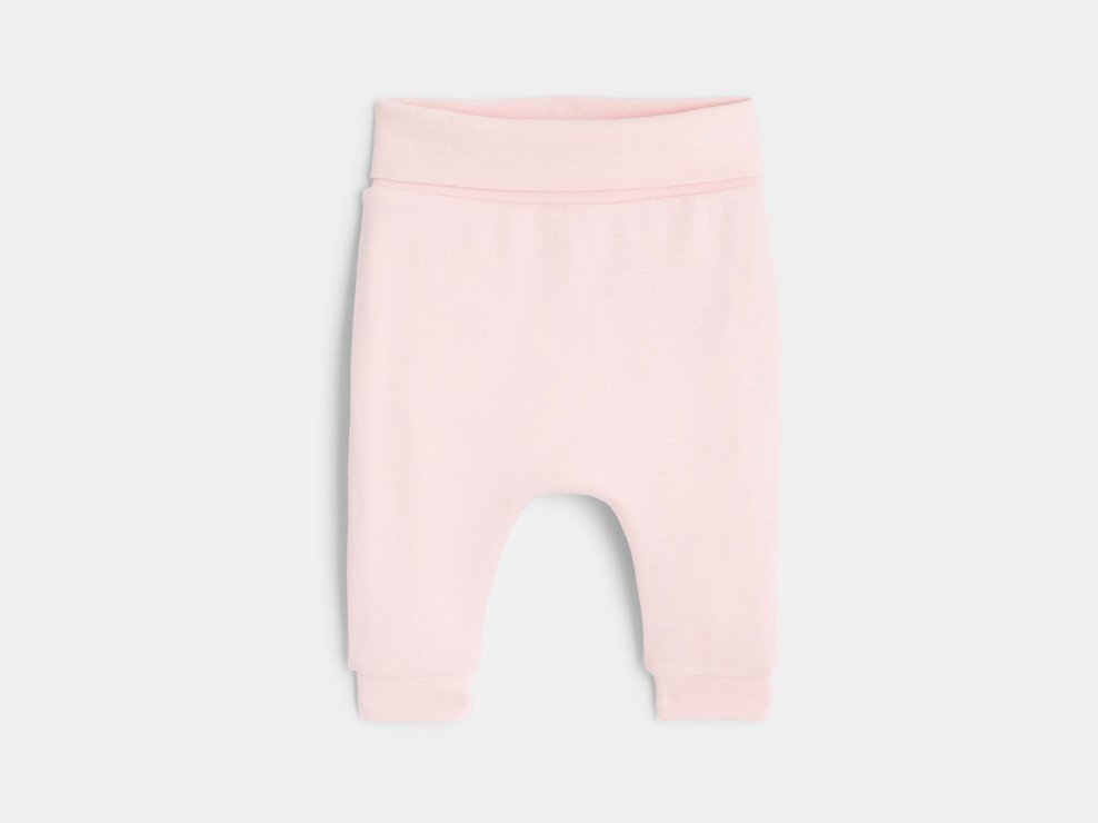 Pantalon réversible en jersey rose naissance 1