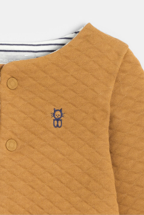 Jopica iz flisa z damaskom rjava rojstvo 2