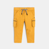 Pantalon battle coton fantaisie jaune bébé garçon