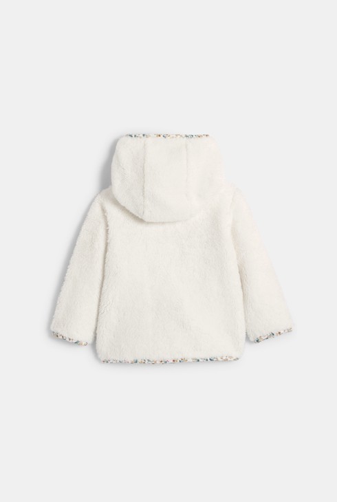 Wendbare bedruckte Jacke und Kunstfell-Futter Baby Mädchen 2