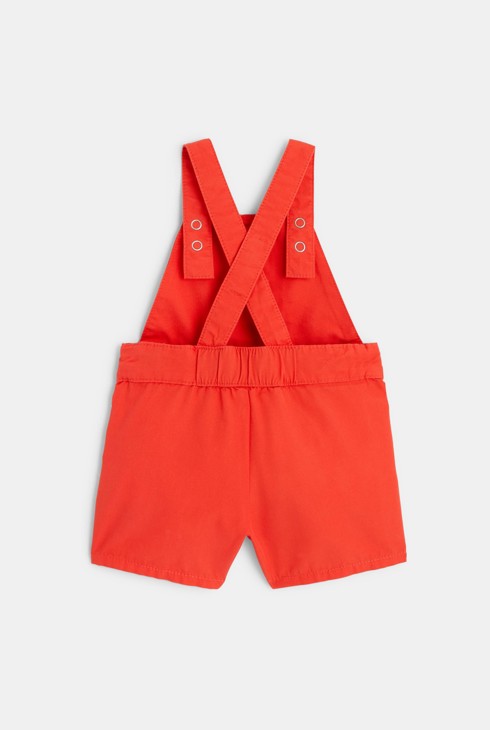 Modische Latzshorts aus Baumwolle Rot Baby Mädchen 2