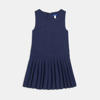 Robe chasuble plissée bleue fille