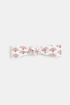 Headband imprimé paons blanc bébé fille