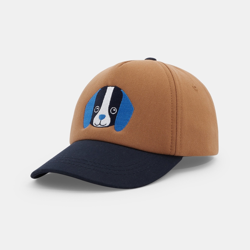 Casquette bi-matière chien marron bébé garçon - 43