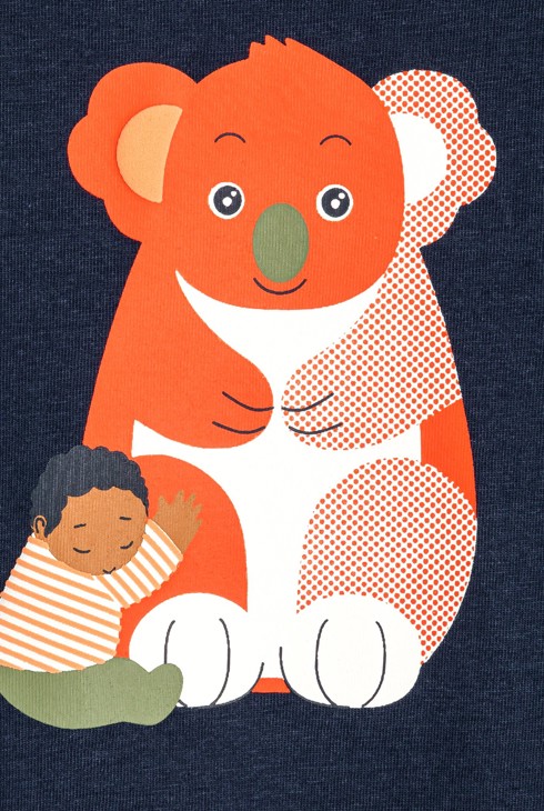 Kuscheliges Koala-T-Shirt Blau Baby Jungen 2