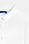 Chemise unie col Claudine blanc fille 3