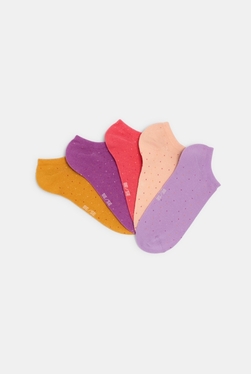 Calcetines invisibles de lunares (pack de 5) niña 1