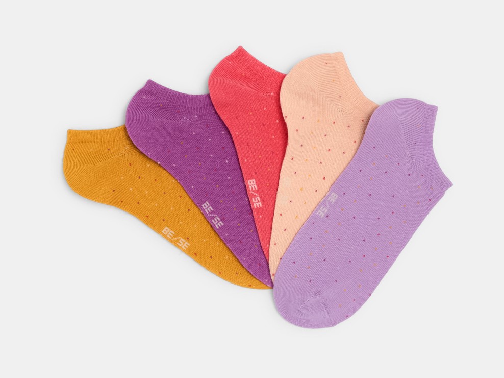 Onzichtbare sokken met stippen voor meisjes (5 paar) 1