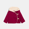 Veste chaude velours doublure sherpa rose naissance