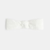 Headband seersucker uni blanc bébé fille