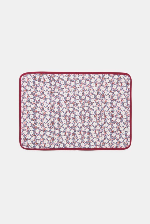 Protège carnet de santé fleuri rose naissance 2