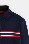 Blaues Sweatshirt mit Reißverschluss und Stehkragen für Jungen 3