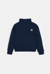 Sweat-shirt col camionneur bleu Garçon