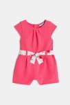 Combinaison courte fantaisie avec ceinture fleurie bébé fille