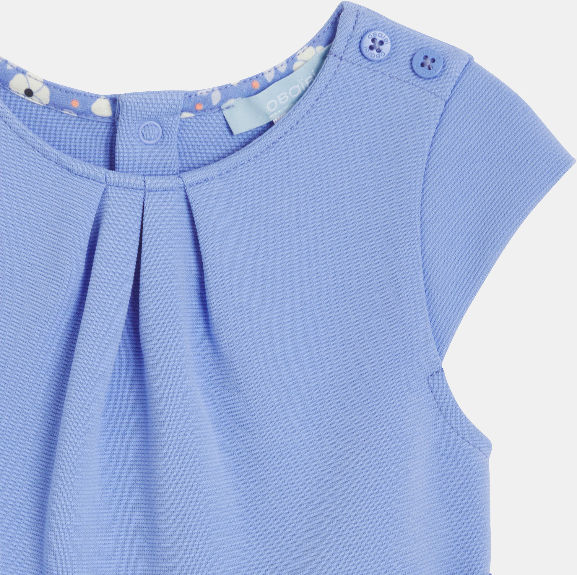 Modischer Kurzoverall mit geblümtem Gürtel Kleinkind Mädchen 2