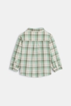 Chemise à carreaux en tubique verte bébé garçon 3