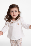 T-Shirt mit Rüschenausschnitt Weiß Baby Mädchen 4