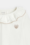 Weißes Baby-T-Shirt mit Rüschenkragen für Mädchen 2