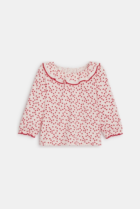 T-Shirt mit Volants und Herzen Baby Mädchen 1