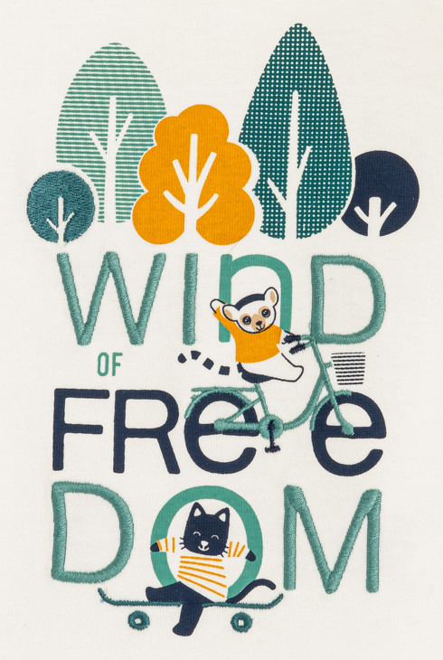 T-Shirt mit Kapuze und Tiermotiv Weiß Baby Jungen 2