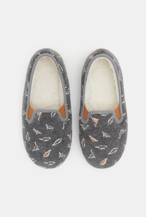Gefütterte Hausschuhe mit Dinosauriern Jungen 2