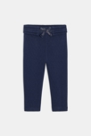 Pantalon maille fantaisie ceinture élastique bleu bébé fille