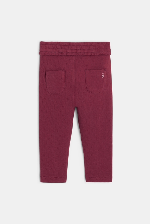 Modne pletene hlače z elastičnim pasom rožnata dojenček deklica 2