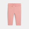 Pantalon maille fantaisie ceinture élastique rose bébé fille