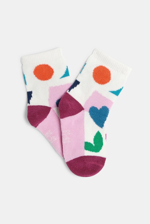 Chaussettes bébé fille motif coloré violettes Catimini 2