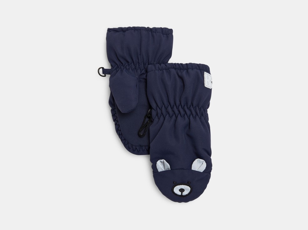 Wasserdichte, gefütterte Fäustlinge Bär blau Baby Unisex 1