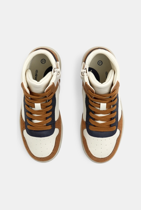 Basket street montante camel garçon