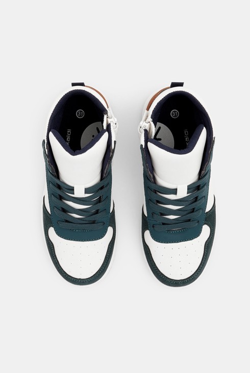 Baskets street montantes vertes garçon 2