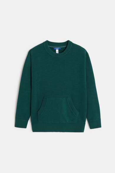 Okaidi Maglioncino Collo Alto Bimbo Cardigan Maglione Verde