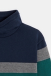 Pull d'hiver col snood vert garçon 2