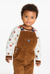 Pull épais maille tricot imprimé animaux blanc bébé garçon 1